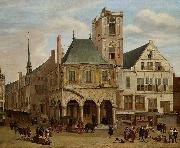 Jacob van der Ulft The old town hall oil